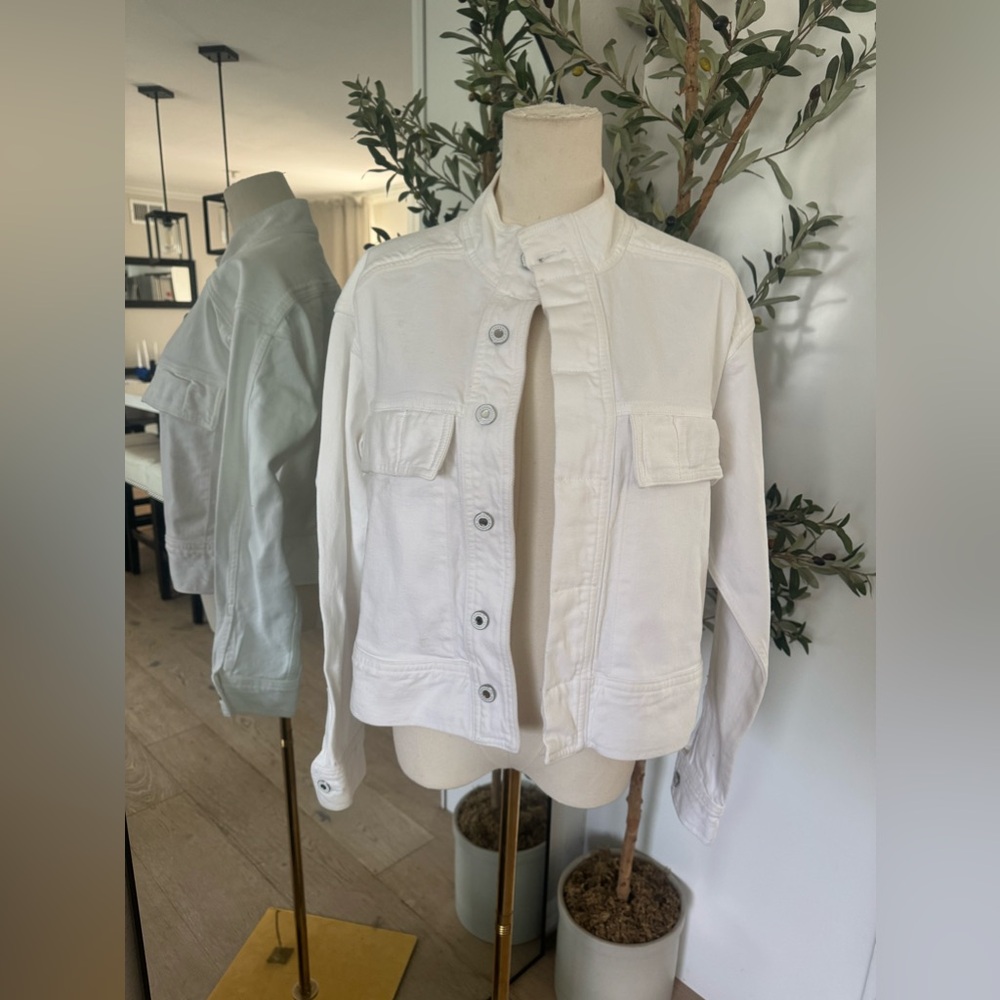 NWT | Favorite Daughter | The Nikki Denim Jacket in White | Sz XS - Picture 7 of 13